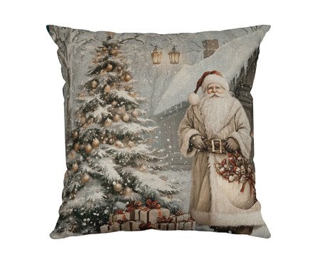 Almofada Natalina Santa Claus Branca | Westwing