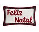 Almofada Natalina Feliz Natal Xadrez, red | WestwingNow