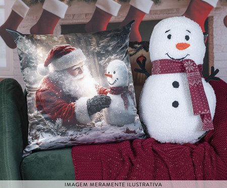 Almofada Natalina Noel e Boneco de Neve | Westwing