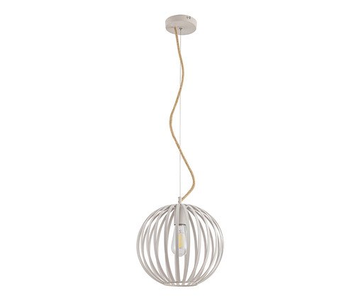 Pendente Globe Metal Areia Com Cabo Corda Bivolt, yellow | WestwingNow