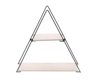 Prateleira Geo Triangle - Preta e Legno Crema | WestwingNow