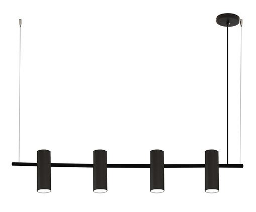 Pendente Cannon Hibrido Metal Preto Bivolt, black | WestwingNow