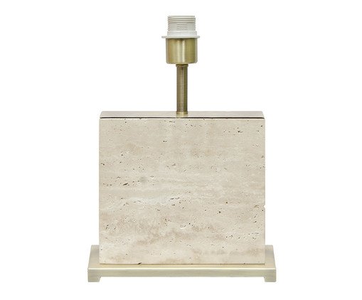 Base De Abajur Marmo Bronze e Travertino Natural Bivolt, beige | WestwingNow
