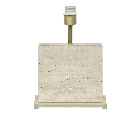 Base De Abajur Marmo Bronze e Travertino Natural Bivolt | Westwing