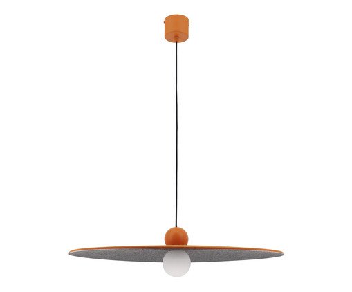 Pendente Palla Preto Laranja Bivolt, orange | WestwingNow