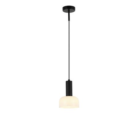 Pendente Arandela Blossom Vidro Preto e Branco Bivolt | Westwing