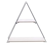 Prateleira Geo Triangle - Prateada e Legno Crema | WestwingNow