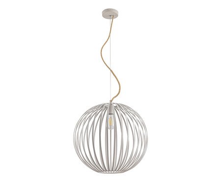 Pendente Globe Metal Areia Com Cabo Corda Bivolt | Westwing