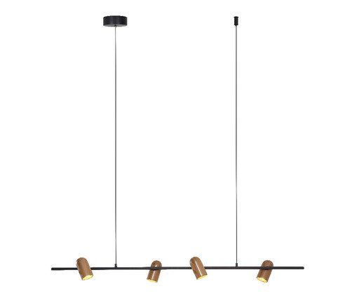 Pendente Onna Preto e Madeira Bivolt, black | WestwingNow