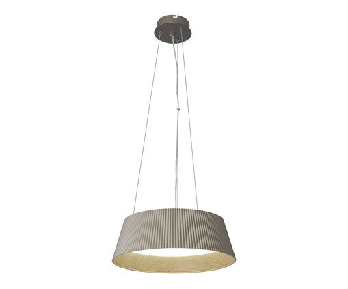 Pendente Muffin Tuya Com Controle Remoto Oliva e Madeira Bivolt, green | WestwingNow