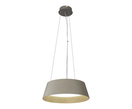 Pendente Muffin Tuya Com Controle Remoto Oliva e Madeira Bivolt | Westwing