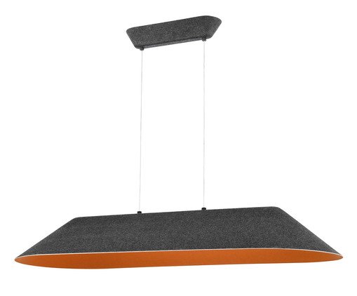 Pendente Felt Preto e Laranja Bivolt, black | WestwingNow