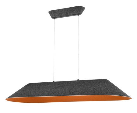 Pendente Felt Preto e Laranja Bivolt | Westwing