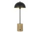 Abajur Pilz Preto e Madeira Bivolt, black | WestwingNow