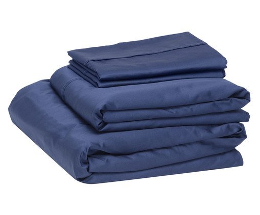 Jogo de Cama em Algodão Azul - 400 Fios, blue | WestwingNow