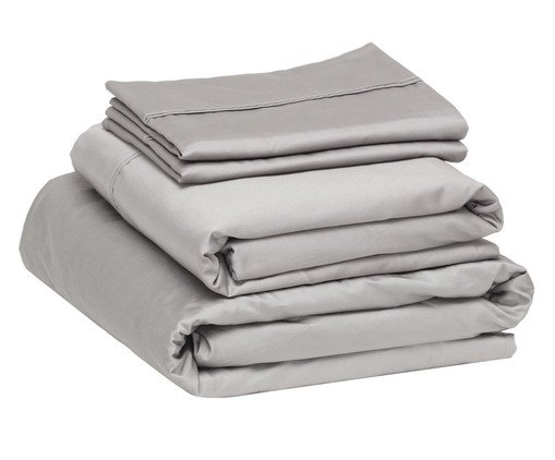 Jogo de Cama em Algodão Cinza - 400 Fios, grey | WestwingNow