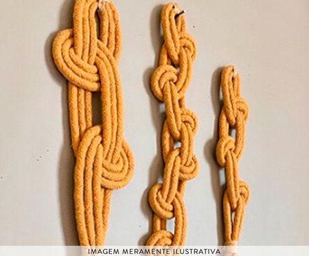 Trio de Adornos Curve, Chain & Kiss - Mostarda | Westwing