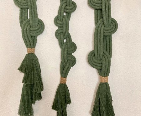 Trio de Adornos Curve, Chain & Style - Verde Musgo | Westwing