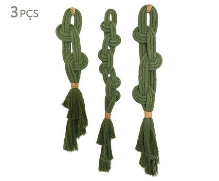 Trio de Adornos Curve, Chain & Style - Verde Musgo | Westwing
