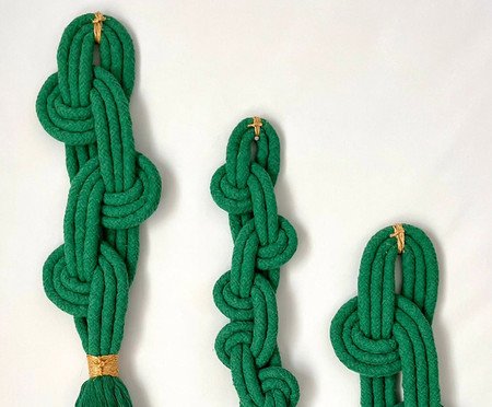 Trio de Adornos Curve, Chain & Style - Verde Bandeira | Westwing