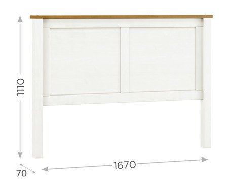 Cabeceira Timeless Branco/Freijó | Westwing