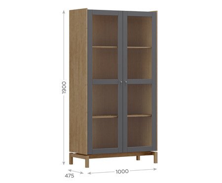 Cristaleira Comfort Tauari/Concret | Westwing