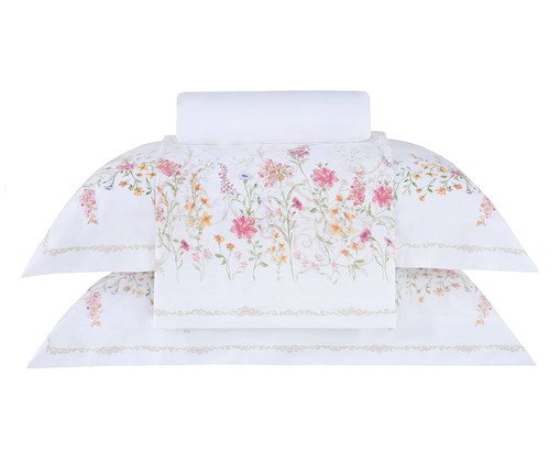 Jogo de lençol Bud Vision Giovanella Estampado 300 Fios, multicolor | WestwingNow