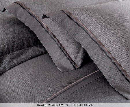 Jogo de Lençol Bud Vision Orion Estampado Chumbo 300 fios | Westwing