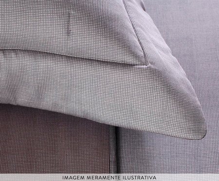 Jogo de Cobre-Leito Bud Vision Orion Estampado Chumbo e Bordô 300 fios | Westwing