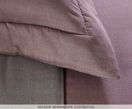 Jogo de Cobre-Leito Bud Vision Orion Estampado Chumbo e Bordô 300 fios | Westwing