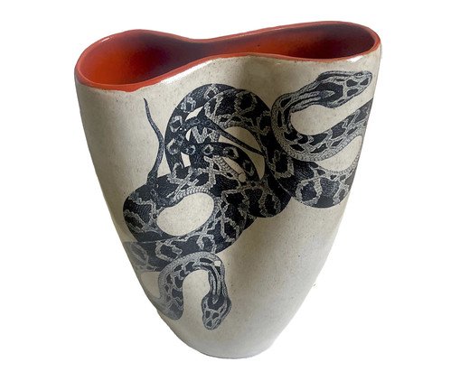 Vaso Infinito Snake Cerâmica Bege, beige | WestwingNow