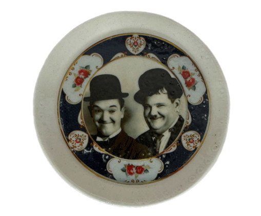 Adorno Prato Estampado Laurel & Hardy Bege, beige | WestwingNow