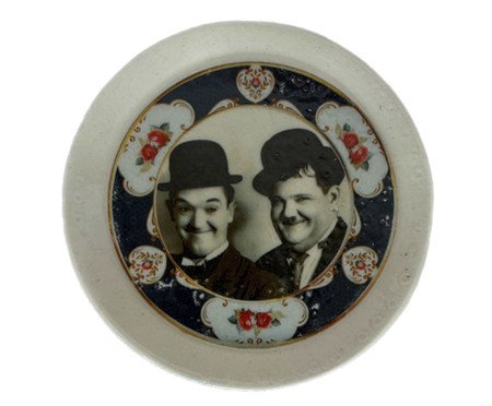 Adorno Prato Estampado Laurel & Hardy Bege | Westwing