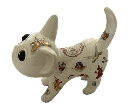 Adorno Gato Inked Miau Romance Bege, beige | WestwingNow