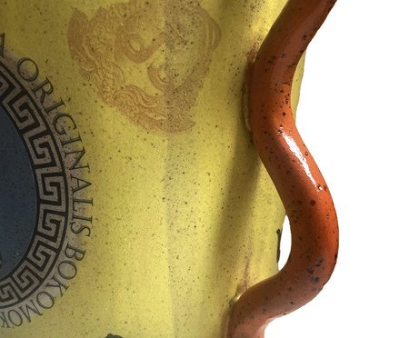 Vaso Ânfora Medusa Cerâmica Amarelo | Westwing
