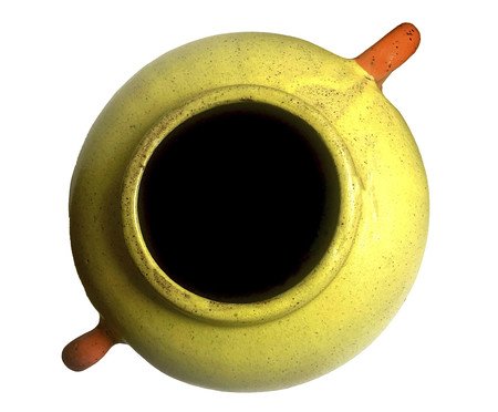 Vaso Ânfora Medusa Cerâmica Amarelo | Westwing