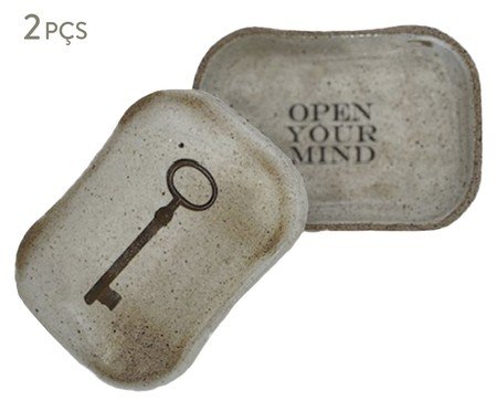 Saboneteira em Cêramica Open Mind Bege | Westwing
