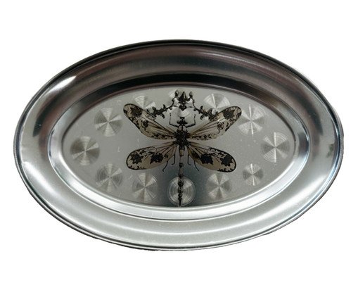 Adorno Prato Oval Libélula Jóia Prata, silver or metallic | WestwingNow