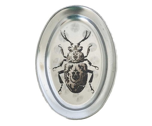 Adorno Prato Oval Besouro Jóia Prata, silver or metallic | WestwingNow