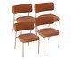 Conjunto 4 Cadeiras Slim Sarja Argila e Terracota, Terracotta | WestwingNow