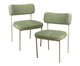 Conjunto 2 Cadeiras Slim Bouclé Chá Verde e Taupe, green | WestwingNow