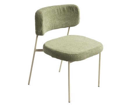 Conjunto 2 Cadeiras Slim Bouclé Chá Verde e Taupe | Westwing