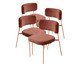 Conjunto 4 Cadeiras Slim Bouclé Terracota, Terracotta | WestwingNow