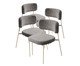 Conjunto 4 Cadeiras Slim Bouclé Cinza e Taupe, grey | WestwingNow