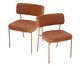 Conjunto 2 Cadeiras Slim Sarja Argila e Terracota, Terracotta | WestwingNow