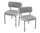 Conjunto 2 Cadeiras Slim Sarja Cinza e Preto, grey | WestwingNow