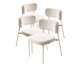 Conjunto 4 Cadeiras Slim Bouclé Off White e Taupe, white | WestwingNow