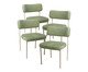 Conjunto 4 Cadeiras Slim Bouclé Chá Verde e Taupe, green | WestwingNow