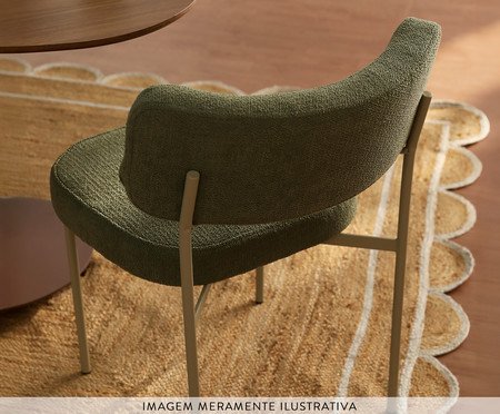 Conjunto 4 Cadeiras Slim Bouclé Chá Verde e Taupe | Westwing