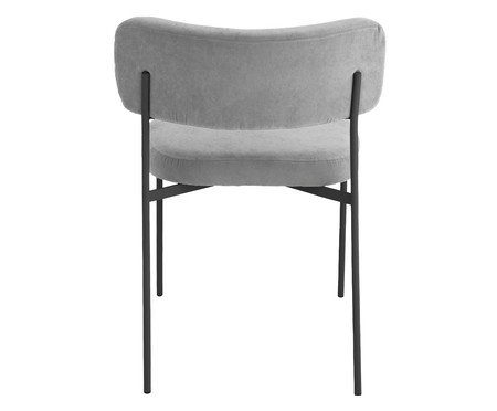 Cadeira Slim Sarja Cinza e Preto | Westwing